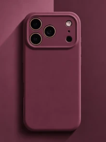 High Quality Liquid Silicone Mobile Phone Case Compatible With IPhone 17 Pro Max 17 Pro 17 Air 17 16 15 14 13 12 11 Pro Max Plus Soft Feel Skin Friendly Shockproof Cover - Plum - View 3