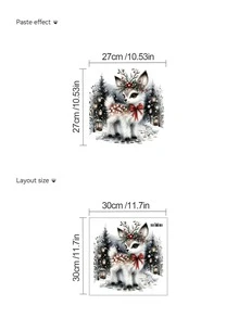 mama look 1pc, Multi-Style, Christmas Decoration Wall Sticker, Green Santa Claus, Christmas Puppet, Elf Standing In A Row, Deer Christmas Series Sticker, PVC Self-Adhesive Removable Wall Sticker, Suitable For Bedroom, Living Room, Study, Dining Room, Bathroom, Home Wall Decoration, Door Sticker/Toilet Sticker - Multiple Styles - View 11