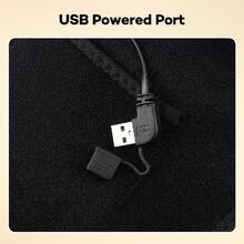 Hailicare USB Powered Heating Shoulder Wrap, 3‑Level Temperature Control Red Light Shoulder Pad With 660nm Red Light Beads, Thermal Shoulder Support For Home & Office Daily Use, No Built‑In Battery, Warm Gift For Family And Friends - Black - View 9