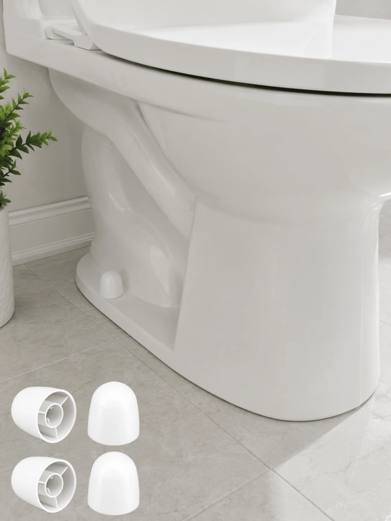 1/2/4/8Pcs Durable Plastic Toilet Bolt Caps Push On Screw Cover Waterproof Dustproof Rust Resistant Conceal Exposed Floor Bolts Fit Most Standard Toilet Base Replacement Bathroom Hardware Home Decor Accessories - Multicolor - View 1