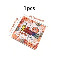 20pcs Halloween Printed Napkins, Pumpkin Skull Spider Web Candy Pattern Napkins, Suitable For Holiday Party Restaurant Table Decoration - - Compatible With Halloween Decorations - Horror Theme Tableware, Holiday Tableware, Trick Or Treat Party Napkins, Theme Event Decoration, Double Layer Paper - Multi-color - View 14