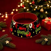 The Grinch Christmas Tree Collar Cartoon Print Tree Base Decorative Cover Christmas Tree Skirt Ring Holiday Home Party Decoration Suitable For Family And Adults - Multi-color - View 9