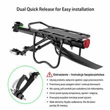 ROCKBROS 1 pieza Portabultos trasero de liberación rápida para bicicleta, capacidad de 110-165 lbs, universal, impermeable, adaptable a múltiples modelos de vehículos - Multicolor - Ver 3