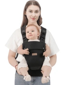 Infant Carrier For Young Babies, Front-Facing Baby Carrier, Front And Back Dual-Use Lightweight Baby Carrier For Outings - Black - View 9