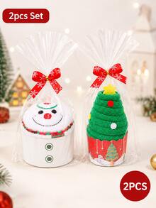 1pc Christmas Towel Gift - Unique Party Favor, Thoughtful Holiday Present, Cute Soft Towel - Essential Item For Unforgettable Christmas Party Celebration - Multicolor - View 14