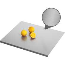 1pc Stainless Steel Cutting Board, Kitchen Essential - Large Stainless Steel Cutting Board With Lid And Non-Slip Pad, Suitable For Countertop, Used For Cutting Meat, Vegetables, Bread And Baking, Kitchen Accessory - Silver - View 4