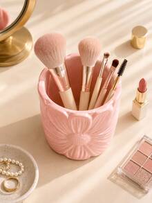 Daisy Makeup Organizer, Multi-Purpose Cosmetic Storage Holder For Makeup Brushes Lipsticks Eyebrow Pencils, Cute Desktop Organizer Cup, Vanity Desk Accessories For Women - New Model - View 6