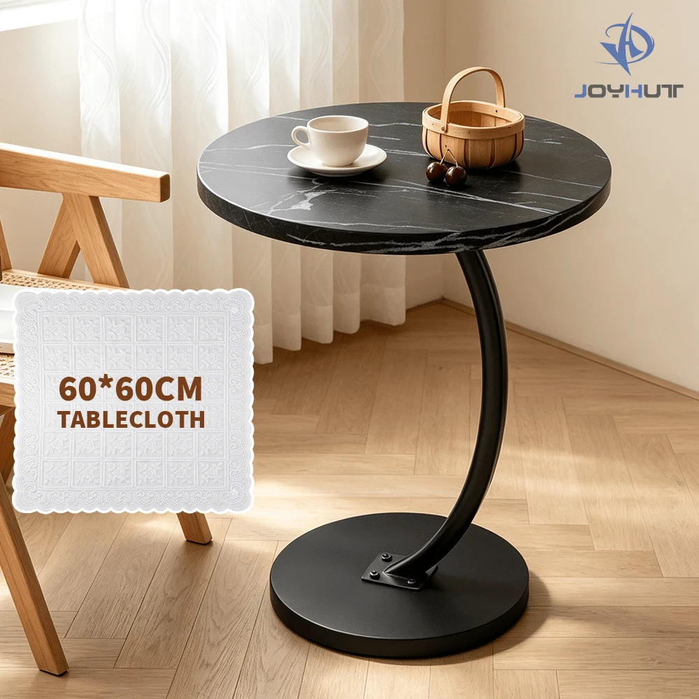 Lislark C-Shaped Sofa Side End Table Coffee Laptop Table,Lightweight Mobile Bedside Storage Rack,Living Room Bedroom - Black - View 1