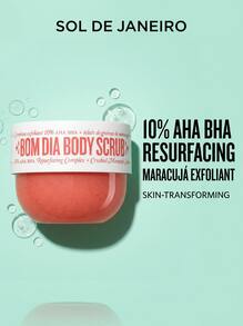 Sol de Janeiro Bom Dia Body Scrub 220 G – Body Scrub, Resurfacing, For Women, Black Amber Plum, 10% AHA, Suitable For Shower Routine - Good morning - View 1