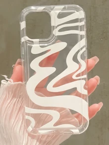 1 قطعة بطانية هاتف TPU مقاوم للصدمات بتصميم وسادة هوائية منحني ومموج مخصص وبسيط بتغطية كاملة متوافق مع Apple 18 17 16 15 14 13 12 11 Pro Max Air والسلسلة - متعدد الألوان - مشاهدة 3