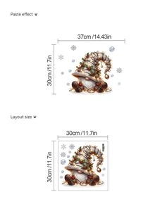 mama look 1pc, Multi-Style, Christmas Decoration Wall Sticker, Green Santa Claus, Christmas Puppet, Elf Standing In A Row, Deer Christmas Series Sticker, PVC Self-Adhesive Removable Wall Sticker, Suitable For Bedroom, Living Room, Study, Dining Room, Bathroom, Home Wall Decoration, Door Sticker/Toilet Sticker - Multiple Styles - View 10