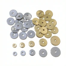 50Pcs Stainless Steel 4/5/6/8/10mm Flat Round Loose Spacer Beads For DIY Jewelry Necklace Bracelets Making Accessories - Spacer - View 5