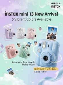 FujiFilm Instant Film Camera Mini13 Upgraded Version | Dual Timer, Auto Exposure, Macro Close-Up, Portable Film Camera For Students And Travel, Perfect Gift - View 6