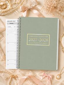 1pc 2027-2028 Monthly Calendar Planner, Large Daily Blocks, Notes Column & Reference Calendars For Home Office, Office Desk Accessories For School Teacher Accessories, Christmas Gifts - Planner - View 3