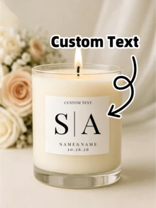1/12/24pcs Customized Scented Candle Stickers, Personalized Photo Logo Stickers, Suitable For Scented DIY, Handmade Candle Making, Home Fragrance Decoration, Perfect For Gifting To Best Friends, Lovers, Handmade Enthusiasts, Gift Customers, Home Decor Enthusiasts, Suitable For Weddings, Birthdays, Parties, Various Holidays - Multicolor 1 - View 3