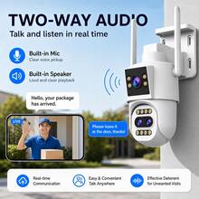JOOAN Outdoor WiFi PTZ Dome Security Camera CAM720 APP 10X Zoom Two-Way Audio Full Color Night Vision Motion Detection Alarm Home Monitoring Supports Cloud And SD Card Storage - Black and White - View 6