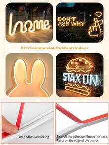 1PC USB Powered LED Flexible Neon Light Strip | Creative DIY Ambient Decorative Light, Soft Warm Glow, Easy Installation, Suitable For Living Room / Dining Room / Bedroom / Balcony / Study - Multicolor - View 5