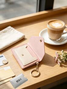 Bohemian Style Woven Floral Wristlet Keychain Wallet For Women, Portable ID Card Holder Mini Pocket Bag With Small Mirror, Suitable For Concerts, Travel, Daily Carry - Multicolor - View 7