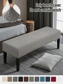 Sarung Bangku Jacquard Berbentuk T, Cocok untuk Bangku Sepatu di Pintu Masuk atau Pelindung Bangku Piano, Hanya Sarung (Tanpa Bantalan), Dapat Dilepas, Dapat Dicuci dengan Mesin, Dengan Bukaan Elastis - MultiWarna - View 5