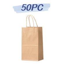 10/25/40pc Black Gift Bags With Sturdy Handles, Reusable Small To Medium Paper Shopping Bags, Suitable For Retail, Birthday Parties, Halloween, Christmas, Handmade Crafts And Gift Wrapping - View 13