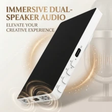 Layar Vlog Bertenaga Baterai Isi Ulang untuk Smartphone [Catu Daya Ganda 36V (Baterai/USB), Kompatibel dengan Smartphone iOS dan Android] [Rilis di Lokasi, Produksi Konten, Selfie, Tipe Speaker (3,97 Inci)] - MultiWarna - View 6