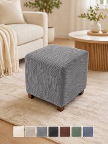 1PC Nordic Jacquard Ottoman Cover All Inclusive Home Decor Footstool Slipcovers Wasable Removable Footrest Seat Cover For Living Room Hotel Sofa Armchair - Multicolor - View 5