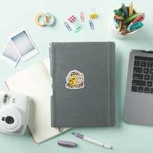 1PC Busy Duck "I Have A System" Sticker, Funny Chaos Work Meme Vinyl Decal, Humorous Office Quote, Waterproof Sticker For Laptop, Water Bottle, Car, Phone Case - Multi-color - View 11