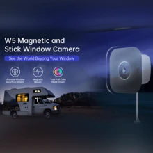PANDA Smart Tracking Security Camera, Supports 2.4G/WiFi/Bluetooth, Window Monitoring, Human Activity/Vehicle Recognition, Crying Detection, 3D Noise Reduction, Remote Control, Real-Time APP Alerts, Mini Camera - White - View 5