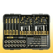 DEWALT DWANGFT100SET 100Pcs HSS Drill & Screwdriver Bits Set, Professional Drill‑Drive Combo Kit, Power Tool Accessories For DIY Home Renovation, Fits Impact Driver & Drill - DWANGFT100SET - View 8