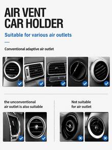 Car Air Vent Phone Holder, 360° Rotatable Universal Air Vent Clip Smartphone Mount, Lockable Portable Mini Phone Navigation Bracket, Suitable For 4.7-6 Inch Phones, Car Interior Accessory - A - View 8