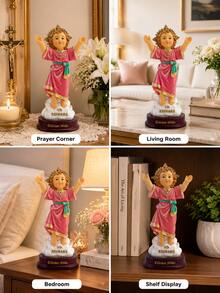 Infant Jesus Figurine, Religious Christian Decor, Catholic Home Decoration, Sacred Heart Gift, Faith Tabletop Ornament, Prayer Altar Decor, Baptism Gift, First Communion Gift, Christmas Religious Decor, Christian Gift Idea - A - View 9