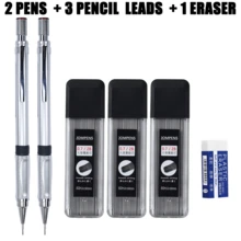 Mechanical Pencil Set, 2 Packs 0.5mm & 0.7mm Metal Mechanical Pencils , Refillable Drafting Pencils For Students, School, Office, Writing & Drawing - Multiple Styles - View 13