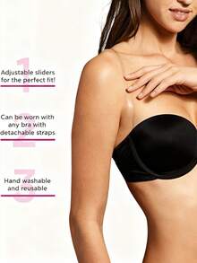 2 Pairs, Transparent Bra Straps With Widths Of 1.0 Cm, 1.2 Cm, 1.5 Cm, And 1.8 Cm Respectively - Clear - View 6