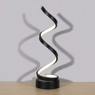 Spiral LED Desk Lamp, Night Light Lamps For Bedroom Modern Decor Desk Accessories Table Lamp
