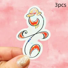 Orange Straw Hat Infinity Symbol, Anime IP Symbolic Re-Creation, Waterproof Vinyl Sticker - Durable Smooth Surface, Self-Adhesive Bumper Sticker, Suitable For Cars, Windows, Laptops, Trucks, Water Bottles - Multi-Functional Durable Design, Car Sticker - Vinyl - View 13
