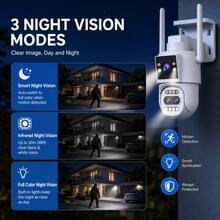 JOOAN Outdoor WiFi PTZ Dome Security Camera CAM720 APP 10X Zoom Two-Way Audio Full Color Night Vision Motion Detection Alarm Home Monitoring Supports Cloud And SD Card Storage - Black and White - View 5