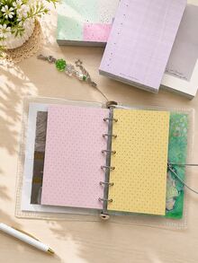 100 Sheets Dot Grid Double-Sided Paper, Scrapbook Tear-Off Paper, Student Message Notebook, Notebook Refill Pages, Loose-Leaf Inserts, Stationery Decorative Paper, Scrapbook Decorative Paper - A - View 5