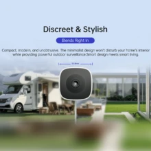 PANDA Smart Tracking Security Camera, Supports 2.4G/WiFi/Bluetooth, Window Monitoring, Human Activity/Vehicle Recognition, Crying Detection, 3D Noise Reduction, Remote Control, Real-Time APP Alerts, Mini Camera - White - View 11