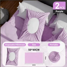 2 Sets Cool Breathable Full Pillowcase Set, Non-Slip Independent Pillowcase, Solid Color Easy To Put On, Soft And Skin-Friendly, Suitable For Hotel Use - View 12