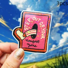 Step Out Of Your Comfort Zone Feet Stepping Out Of Painting Waterproof Vinyl Sticker - Durable Smooth Surface, Self-Adhesive Bumper Sticker, Suitable For Cars, Windows, Laptops, Trucks, Water Bottles - Multi-Functional Durable Design, Car Sticker - Vinyl - View 13