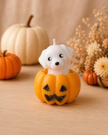 White Ghost Dog + Pumpkin - A - View 5