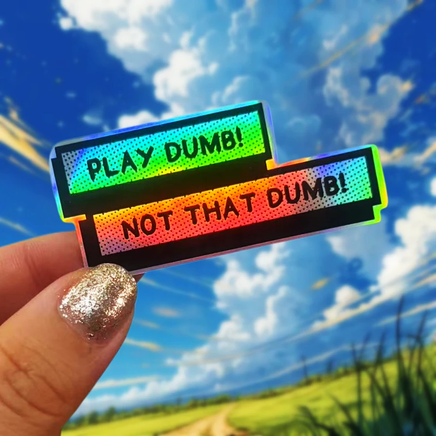 Play Dumb! Not That Dumb! - Use It To Set Boundaries And Let Others Know Not To Mistake Your Kindness For Stupidity, Waterproof Vinyl Sticker - Durable Smooth Surface, Self-Adhesive Bumper Sticker, Suitable For Cars, Windows, Laptops, Trucks, Water Bottles - Multi-Purpose Durable Design, Car Sticker - Vinyl - View 1