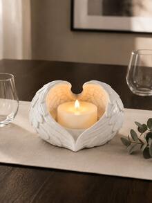 1 buah Tempat Lilin Berbentuk Sayap Malaikat, Cocok untuk Lilin Teh atau Lilin Buatan, Sempurna untuk Dekorasi Rumah dan Pajangan Meja. Dekorasi Tempat Lilin Unik Ini Merupakan Hadiah yang Sangat Baik untuk Pecinta Dekorasi. - A - View 1