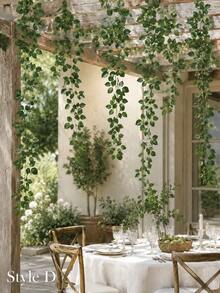 2m Halloween Dark Realistic Rose Vine Garland With Artificial Ivy Leaves, Suitable For Halloween Party Tabletop, Door Frame, Arch, Window Display, Fireplace, Staircase Handrail Decoration, Dark Wedding, Haunted House Scene Atmosphere Photo Prop - Multicolor - View 11
