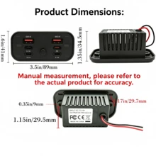 120W Modified Car Charger, High Total Output, Support QC3.0 & PD Fast Charging, Multiple Ports Charge Several Devices Simultaneously, Fire‑Retardant Material, Suitable For RV, Car, Bus, Truck, Boat. - Quantity: 1 - View 11