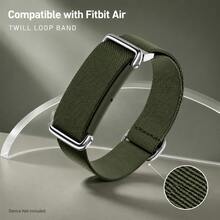1 buah Tali Kepang Anyaman Diagonal yang Dapat Diatur, Cocok untuk Udara, Gelang Pengganti Nilon Lembut dan Bernapas dengan Gesper Logam - Untuk Fitbit Air - View 6