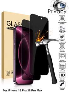 2pcs Anti-Spy Tempered Glass Screen Protector Compatible With Iphone 18 Pro Max, Shatter-Resistant, Compatible With IPhone 17Pro Max/17 17Pro/17 Air/16 Pro Max/16/16 Pro/16 Plus/15 Pro Max/15/15 Pro/15 Plus/14 Pro Max/14/14 Pro/14 Plus /13 Pro Max/13/13 Pro/12/12 Pro/12 Pro Max/11/11 Pro Max All Series Phone - Black - View 38