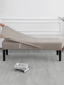 Sarung Bangku Jacquard Berbentuk T, Cocok untuk Bangku Sepatu di Pintu Masuk atau Pelindung Bangku Piano, Hanya Sarung (Tanpa Bantalan), Dapat Dilepas, Dapat Dicuci dengan Mesin, Dengan Bukaan Elastis - MultiWarna - View 8