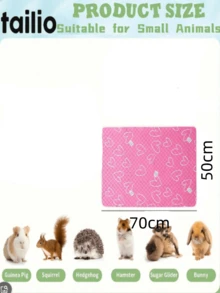 2pcs[Reusable Pet Mat]Washable And Reusable Pet Cage Mat, Dog Training Mat | 3 Sizes Available, Polyester Fiber Bottom Mat, Suitable For Hamsters, Rabbits, Squirrels, Cats, Dogs And Reptiles - Durable And Versatile Pet Mat - Multicolor - View 5