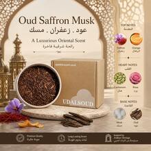 OUDALSOUD 1 Box 80g Long-Lasting Fragrant Bakhoor/Luxury Hotel Series Arabic Style Incense, Gold Canister, Intense & Durable Aroma, Suitable For Home Decor, Relaxation, Work, Ideal Gift For Valentine's Day, Christmas - Gold - View 26